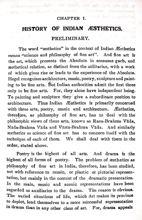 Comparative Aesthetics ( Indian Aesthetics) Vol I